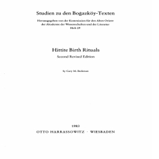 Gary M. Beckman - Hittite Birth Rituals Gary M. Beckman - Hittite Birth Rituals